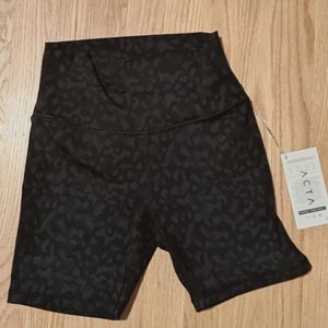 NWT Acta BLM leopard print bike shorts